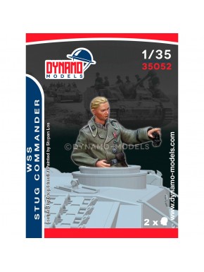 Figurine résine 1/35 WSS commandant Stug avec deux têtes