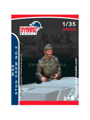 Figurine équipage Stug Waffen-SS 1/35 avec deux têtes