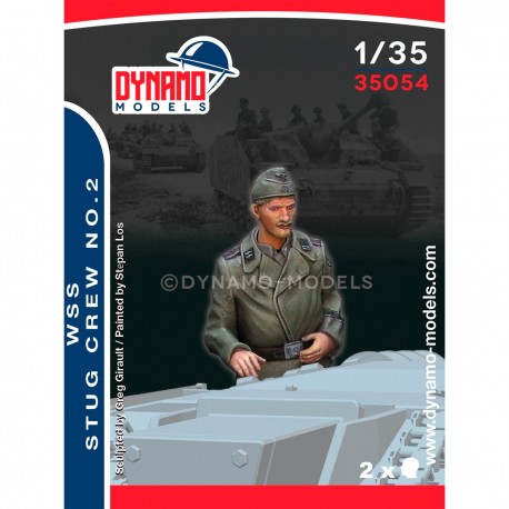 Figurine équipage Stug Waffen-SS 1/35 avec deux têtes