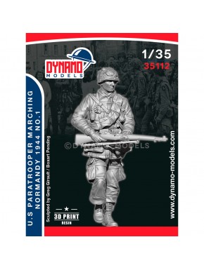 Figurine parachutiste américain en marche Normandie 1944