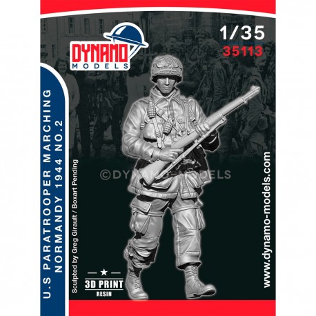 Figurine 1/35 parachutiste américain fusilier marchant Normandie 1944