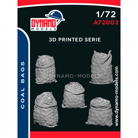 Kit de modelismo com sacos de carvão à escala 1/72