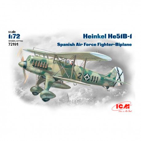 Maqueta avión Heinkel He 51B-1 caza biplano escala 1:72