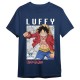 T-shirt bleu de Monkey D. Luffy de One Piece