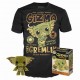 Conjunto camiseta preta e Funko POP Gizmo Gremlins