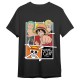 Camiseta preta One Piece Straw Hat Crew para adultos
