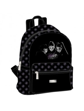 Mochila preta KPOP Demon Hunters com design de guerreiras