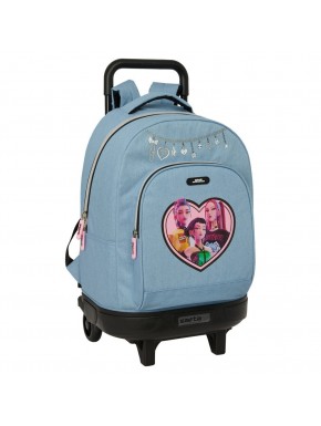 Trolley azul com design Kpop Demon Hunters
