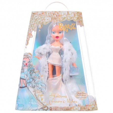 Muñeca Bratz Frosty Nightz Holiday con vestido blanco