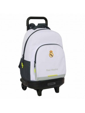 Trolley Real Madrid blanco con mochila extraíble