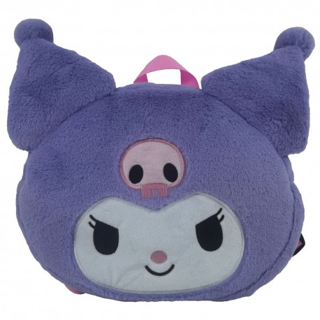 Mochila de pelúcia Kuromi Hello Kitty violeta