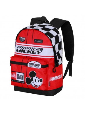 Sac à dos rouge Mickey Mouse avec design de course