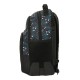Mochila preta Minecraft com padrão e cantoneiras de borracha