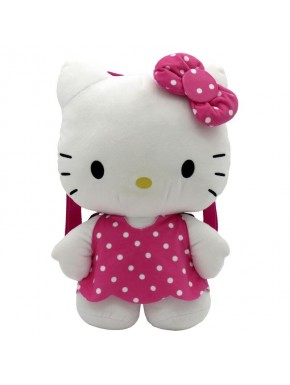 Mochila de pelúcia Hello Kitty rosa 35cm
