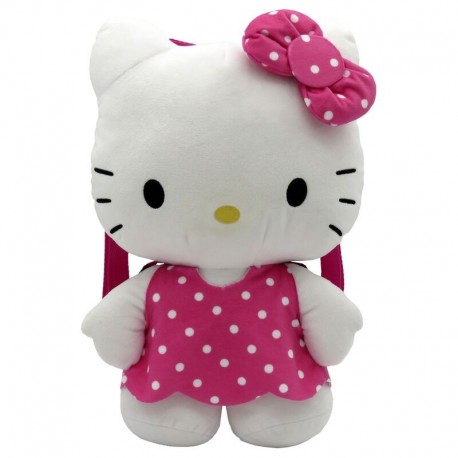 Mochila de pelúcia Hello Kitty rosa 35cm