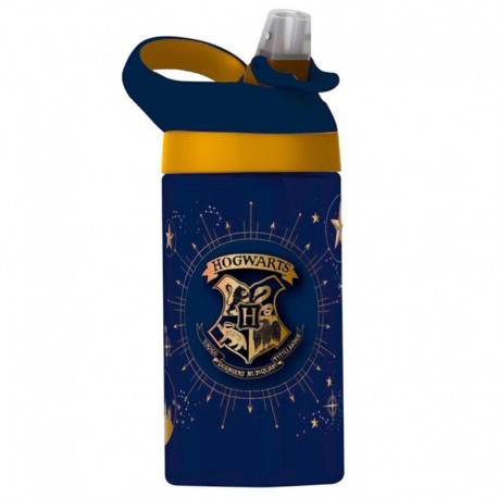 Gourde bleue Poudlard Harry Potter avec détails dorés