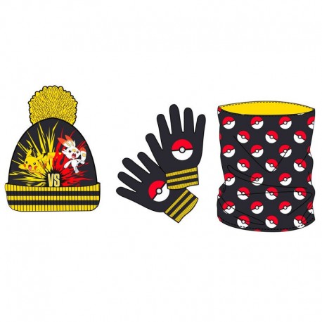 Set de invierno Pokémon con gorro, braga y guantes