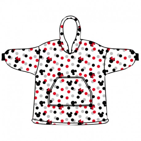 Robe sweat à capuche oversize Minnie Disney avec design à pois corail