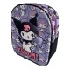 Mochila 3D Kuromi Hello Kitty em tons de roxo