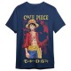 T-shirt bleu de Monkey D. Luffy de One Piece
