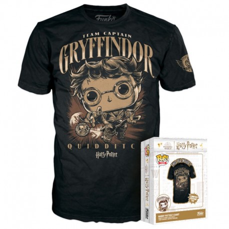 Camiseta negra de Harry Potter Funko Quidditch Gryffindor