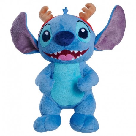 Peluche Disney Stitch 25cm avec bois de renne