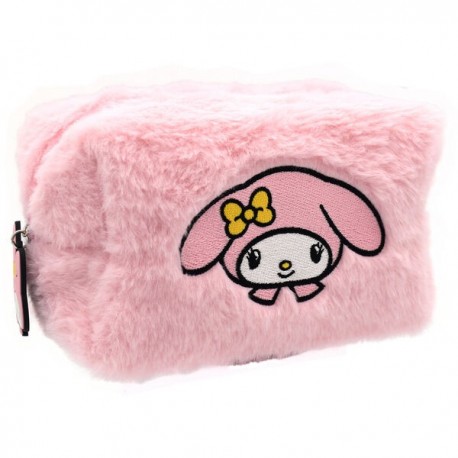 Trousse de toilette en peluche rose My Melody Hello Kitty