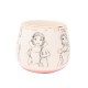 Caneca de porcelana Disney com princesas e detalhes dourados.