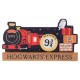 Placa de prateleira Hogwarts Express Harry Potter com plataforma 9 3/4