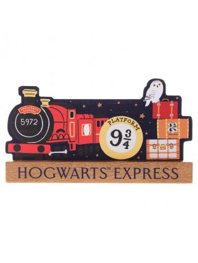 Placa repisa Hogwarts Express Harry Potter con plataforma 9 3/4
