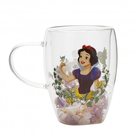 Taza de cristal con ilustración de Blancanieves