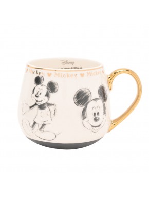Tasse en porcelaine de Mickey avec détails dorés