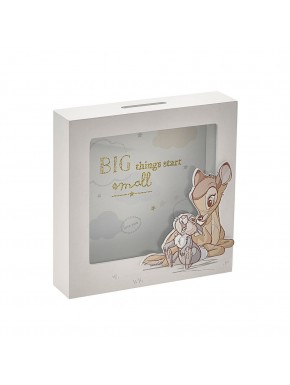 Tirelire Disney Bambi blanche avec citation inspirante