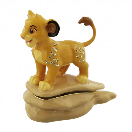 Caixa de joias Simba da Disney decorada com cristais
