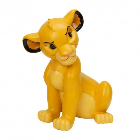 Tirelire de Simba du Roi Lion en résine jaune