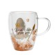 Caneca de vidro Moana com flores secas da Disney