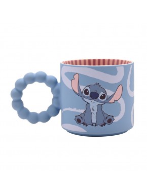 Taza de cerámica azul con diseño de Stitch Disney