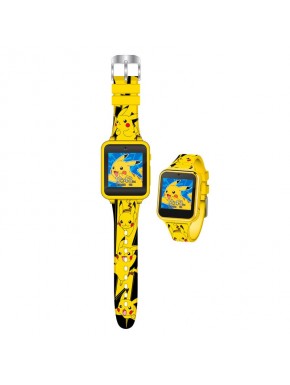 Montre intelligente Pikachu Pokémon jaune avec cadrans personnalisables