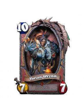 Estátua 3D Varian Wrynn Hearthstone em polystone