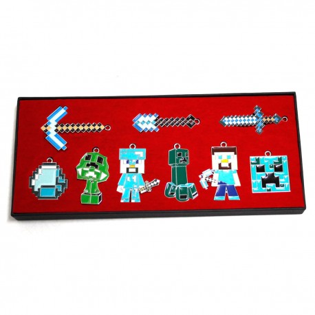 Set colgantes Personajes Minecraft