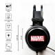 Headset gaming Marvel com microfone flexível e luzes LED
