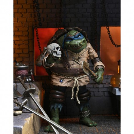 Figura de Leonardo Jorobado de las Tortugas Ninja con accesorios