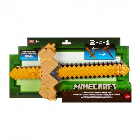 Espada pico transformable Minecraft de Mattel