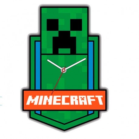 Horloge murale design Creeper de Minecraft