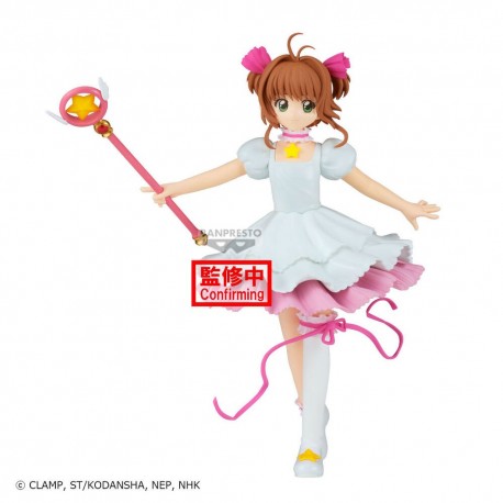 Figura de Sakura Card Captor 13 cm em branco e rosa