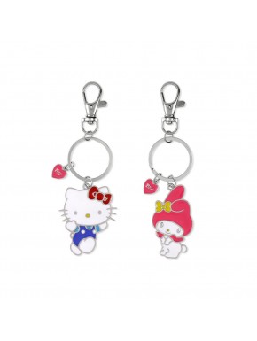 Llaveros Hello Kitty y My Melody con cierre y colgantes BFF