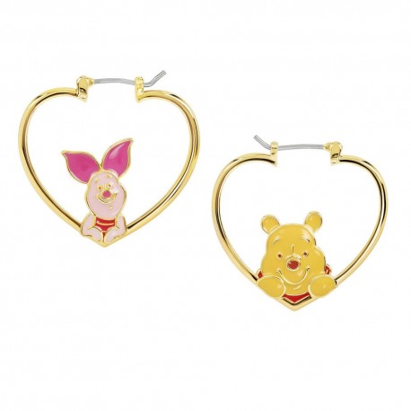 Brincos em forma de coração com Winnie the Pooh e Leitão da Disney