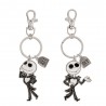 Ensemble de 2 Porte-clés Jack Skellington Disney L'Étrange Noël de monsieur Jack