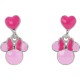Boucles d'oreilles Minnie Mouse Disney argent 925 rose