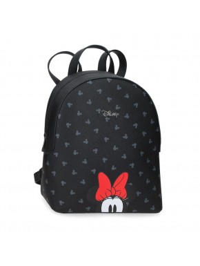 Mochila negra de Minnie Mouse con lazo rojo